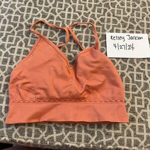 Orange Gymshark sports bra
